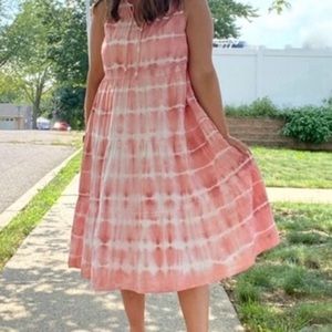 NWT Old Navy Tie Dye Tiered Dress- Pink- Size S